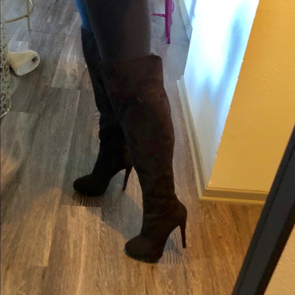 Black Thigh High Boots